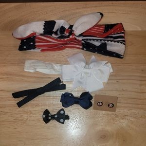 6 piece hair clip and headband accessory bundle